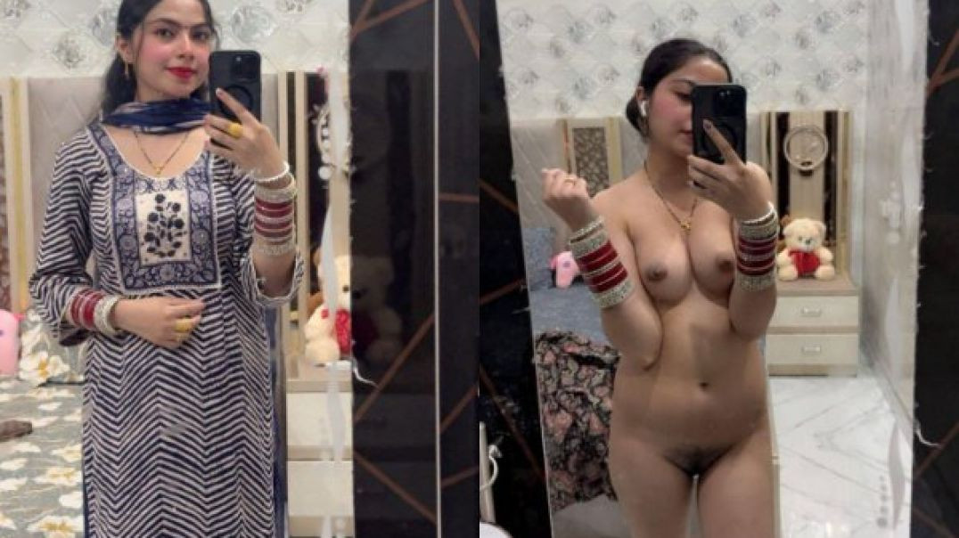 Beautiful Newly Wed Horny Punjabi Wife Self Recording Fucking Herself with Cucumber Riding & Anal Fuck with Dildo for Hubby