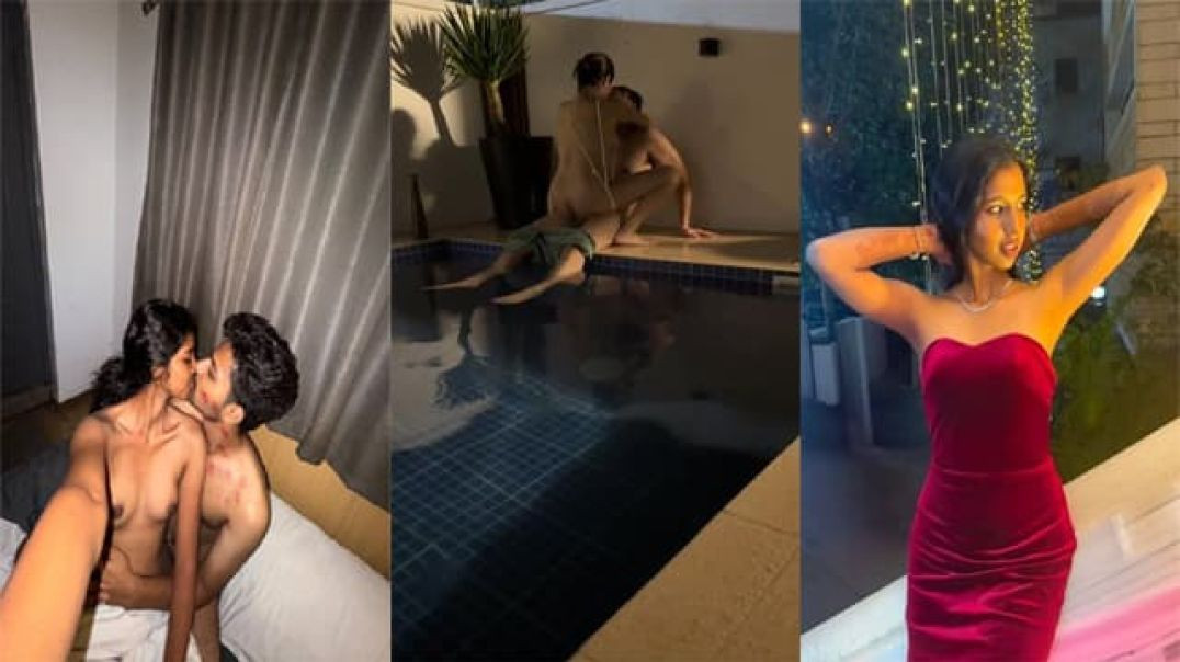 Rich Desi Couple Fucking in Their Home Swimming Pool